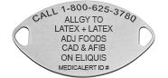 Classic Embossed Medical ID Bracelet Sterling Silver, Silver, pemblem image number 0